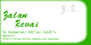 zalan revai business card